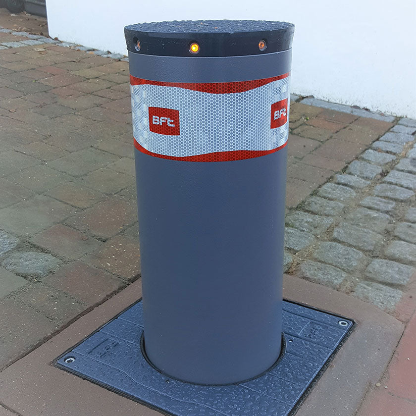 BFT - MBB 500 automatic rising bollard in graphite grey.