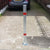 Controller-A fold down parking post in a galvanised finish.