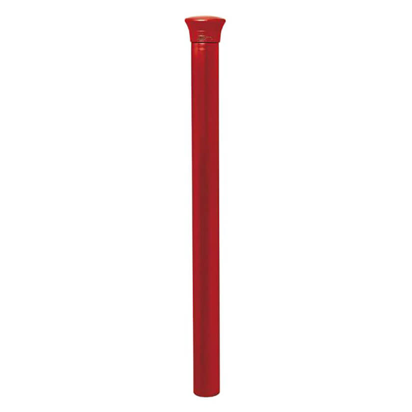 Forum 76mm diameter steel bollard in Red