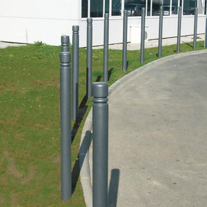 City 114mm removable steel bollard in Grey