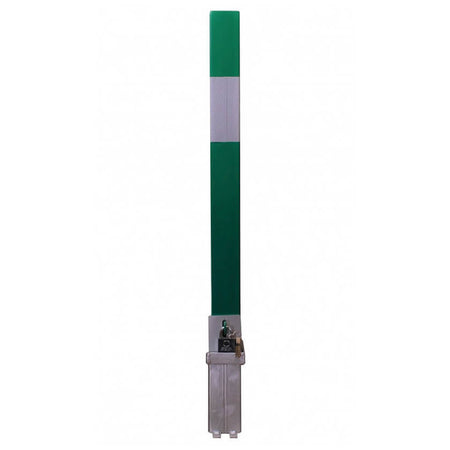 100P Removable post in Green with a White band.