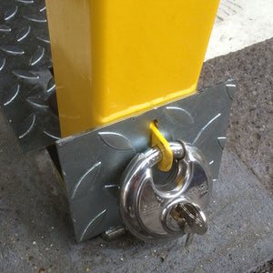Padlock location for the Hideaway parking post