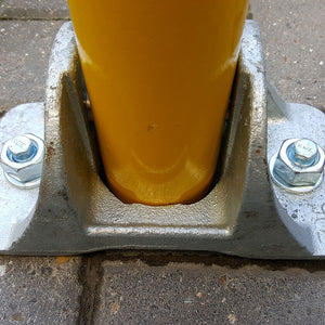 Top Lock fold down parking post ground fixing plate