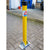 Hinged fold down parking post in Yellow