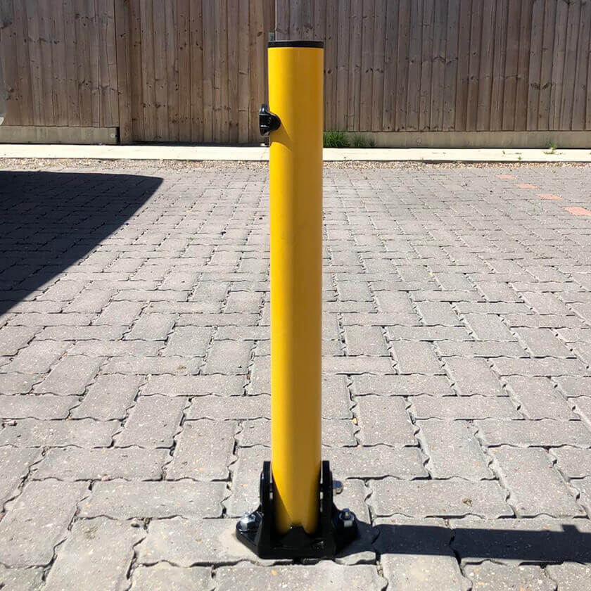 KYP1 Yellow Fold Down Parking Post