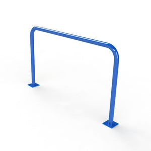 60mm steel fixed hoop barrier in a Blue powder coated finish.