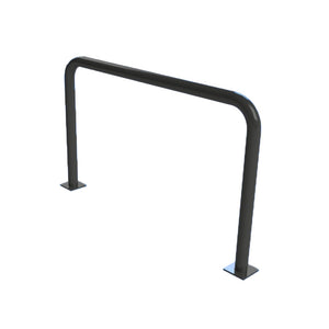 76mm steel fixed hoop barrier in a Black powder coated finish.