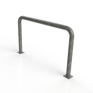 90mm tube static steel hooped security barrier in a galvanised finish.