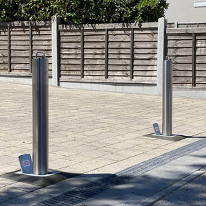 RD4S Stainless steel telescopic driveway security bollards
