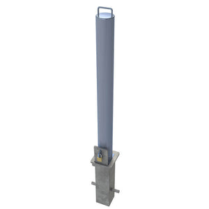 RLO-90 Removable bollard in a Silver powder coated finish 