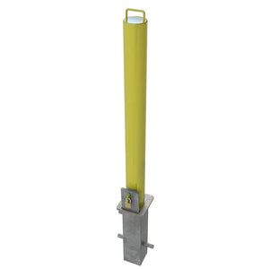 RLO-90 Removable bollard in a Yellow powder coated finish 