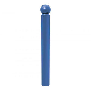 Sphere 114mm diameter steel bollard in Blue