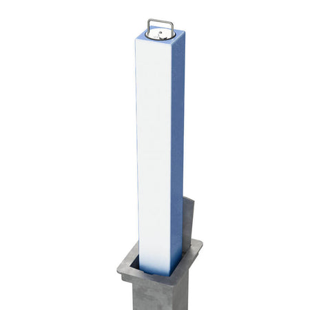 SQ8 high security telescopic bollard in White