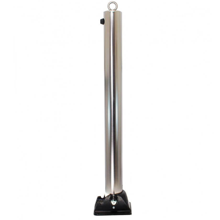 76mm diameter stainless steel fold down parking post