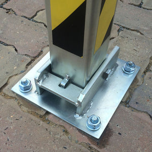 SS4 Fold down parking post ground plate