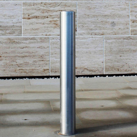 90mm diameter dome top stainless steel bollard